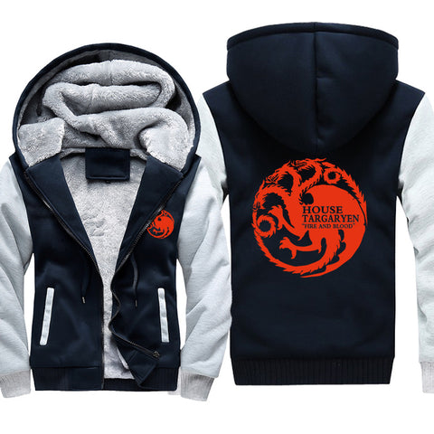Image of Game of Thrones Jackets - Solid Color Viserys Targaryen Icon Fleece Jacket