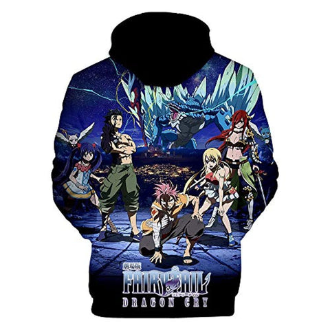 Image of Anime Fairy Tail Natsu Dragneel Hoodie Jacket Hoody Pullovers Sweatshirt