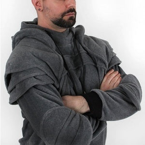 Image of Men's Coats - Medieval Style Hoodie Duncan Armored Knight Garb Tops