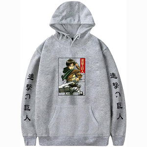 Attack on Titan Unisex Hoodies Casual Hooded Pullover Sweatshirts with Pocket