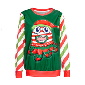 Christmas Sweatshirts - Christmas Octopus Icon Super Cute 3D Sweatshirt