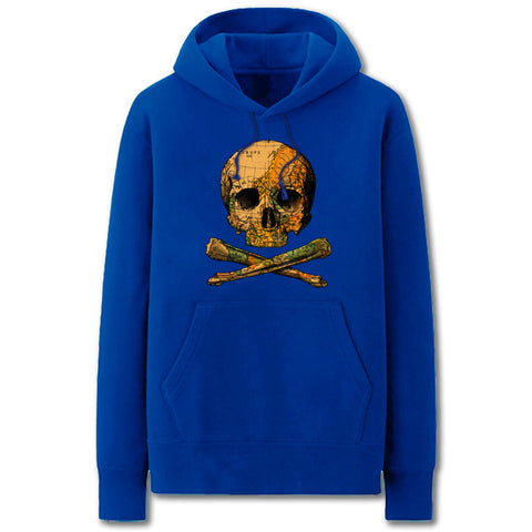Image of Pirates of the Caribbean Hoodies - Solid Color Pirates of the Caribbean Skull Fleece Hoodie