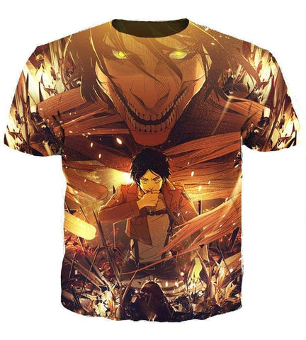 Image of Attack On Titan Hoodis - Pullover Ruins Yellow Hoodie