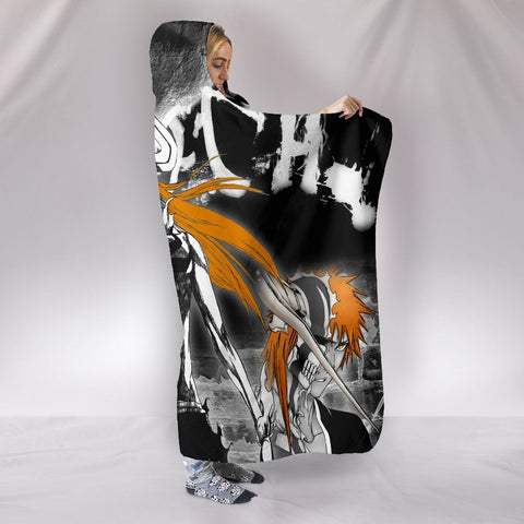 Image of Bleach Hollow Ichigo Hooded Blanket - The Death Black Blanket