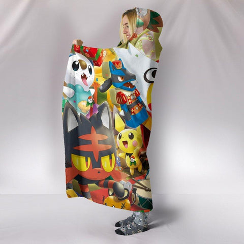 Image of Pokemon Character Hooded Blanket - Christmas Spree Blanket