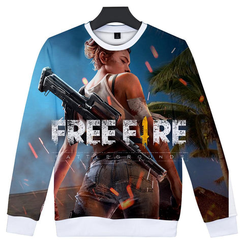 Image of Shooting Game Free Fire 3D Print Crewneck Sweatshirt