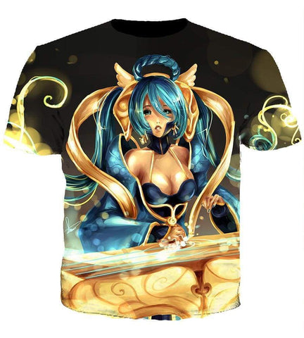 Image of League Of Legend Sona Hoodies - Pullover Yellow Hoodie