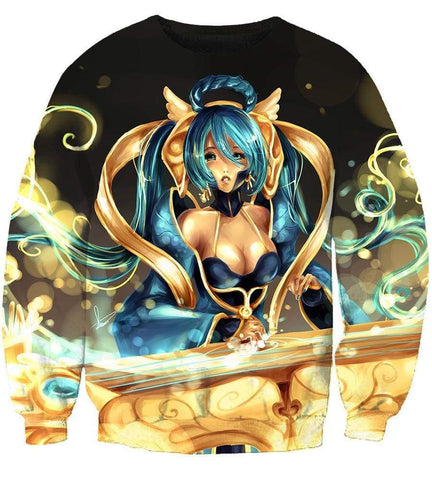 Image of League Of Legend Sona Hoodies - Pullover Yellow Hoodie