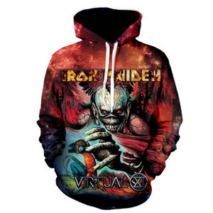 Iron Maiden Sweatshirts - Rock Hoodie Eddies Jumpers Hooded Pullover