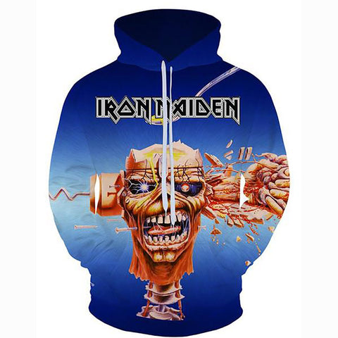 Image of Iron Maiden Hoodie Sweatshirt - Unisex Real Dead One 3D Print Pullovers