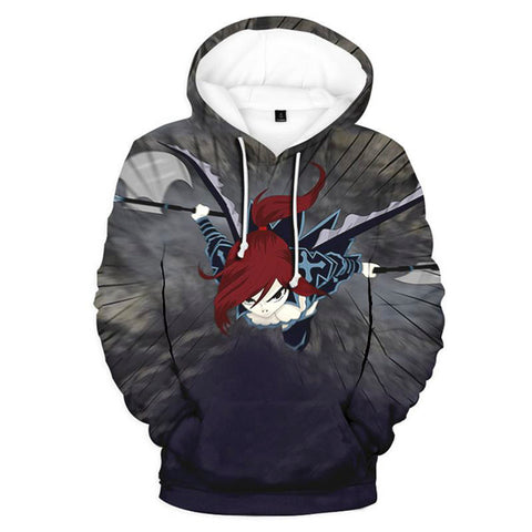 Image of 3D Print Sweatshirt Hoodie - Fairy Tail Fashion Outwear