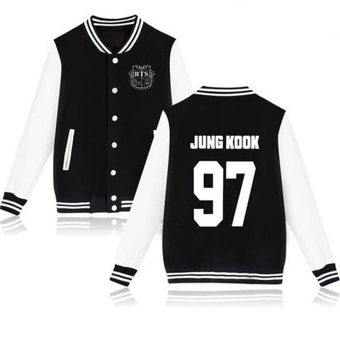 Image of BTS Coat - BTS JUNG KOOK Striped Super Cool Jacket