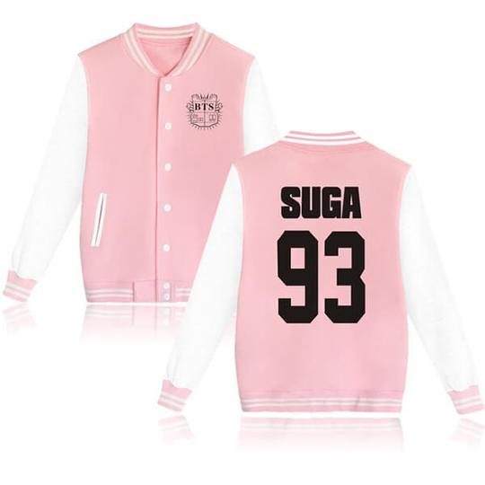 BTS Coat - BTS SUGA Striped Super Cool Jacket