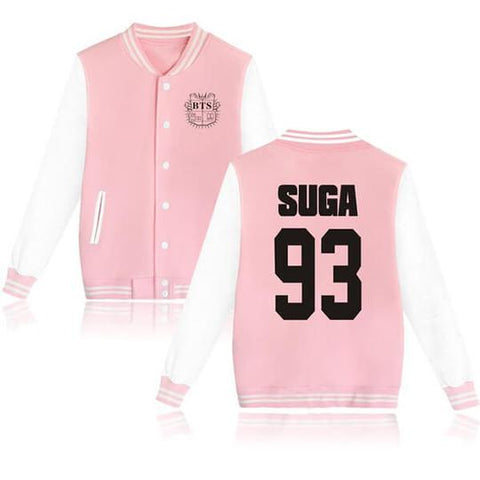 Image of BTS Coat - BTS SUGA Striped Super Cool Jacket