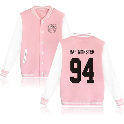 Image of BTS Coat - BTS RAP MONSTER Striped Super Cool Jacket