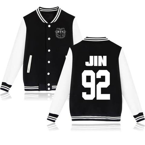 Image of BTS Coat - BTS JIN Striped Super Cool Jacket