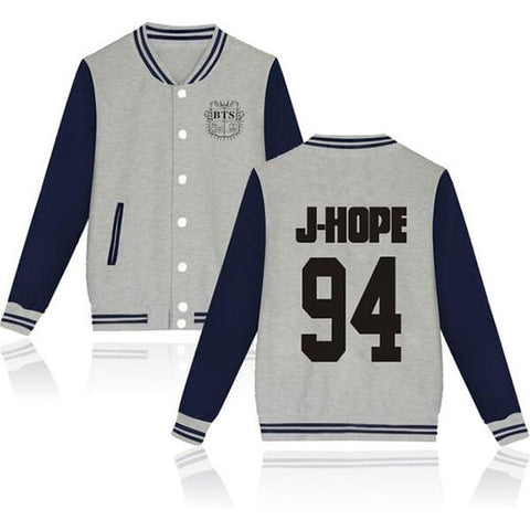 Image of BTS Coat - BTS J-HOPE Striped Super Cool Jacket