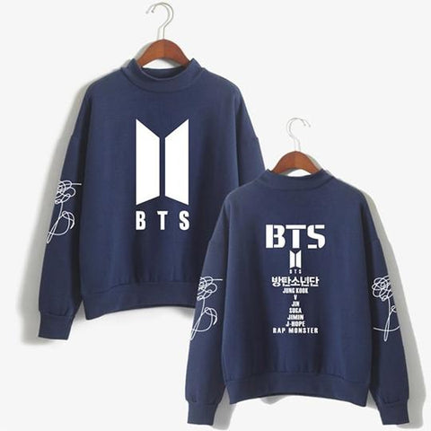 Image of BTS Sweatshirt - BTS Bias Turtleneck Super Cute Sweatshirt