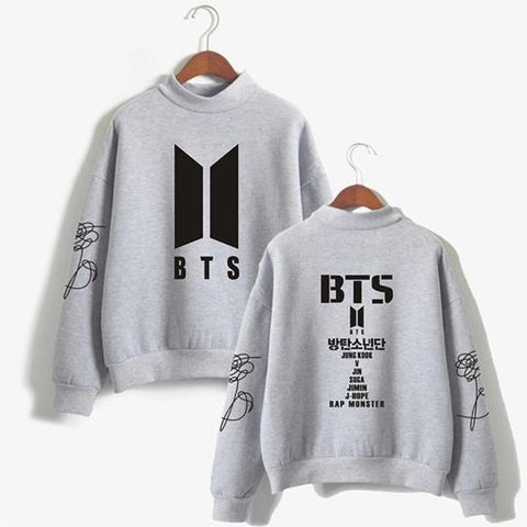 Image of BTS Sweatshirt - BTS Bias Turtleneck Super Cute Sweatshirt