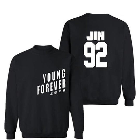 Image of BTS Sweatshirt - BTS Young Forever Member Name Sweatshirt