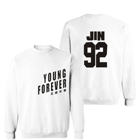 Image of BTS Sweatshirt - BTS Young Forever Member Name Sweatshirt