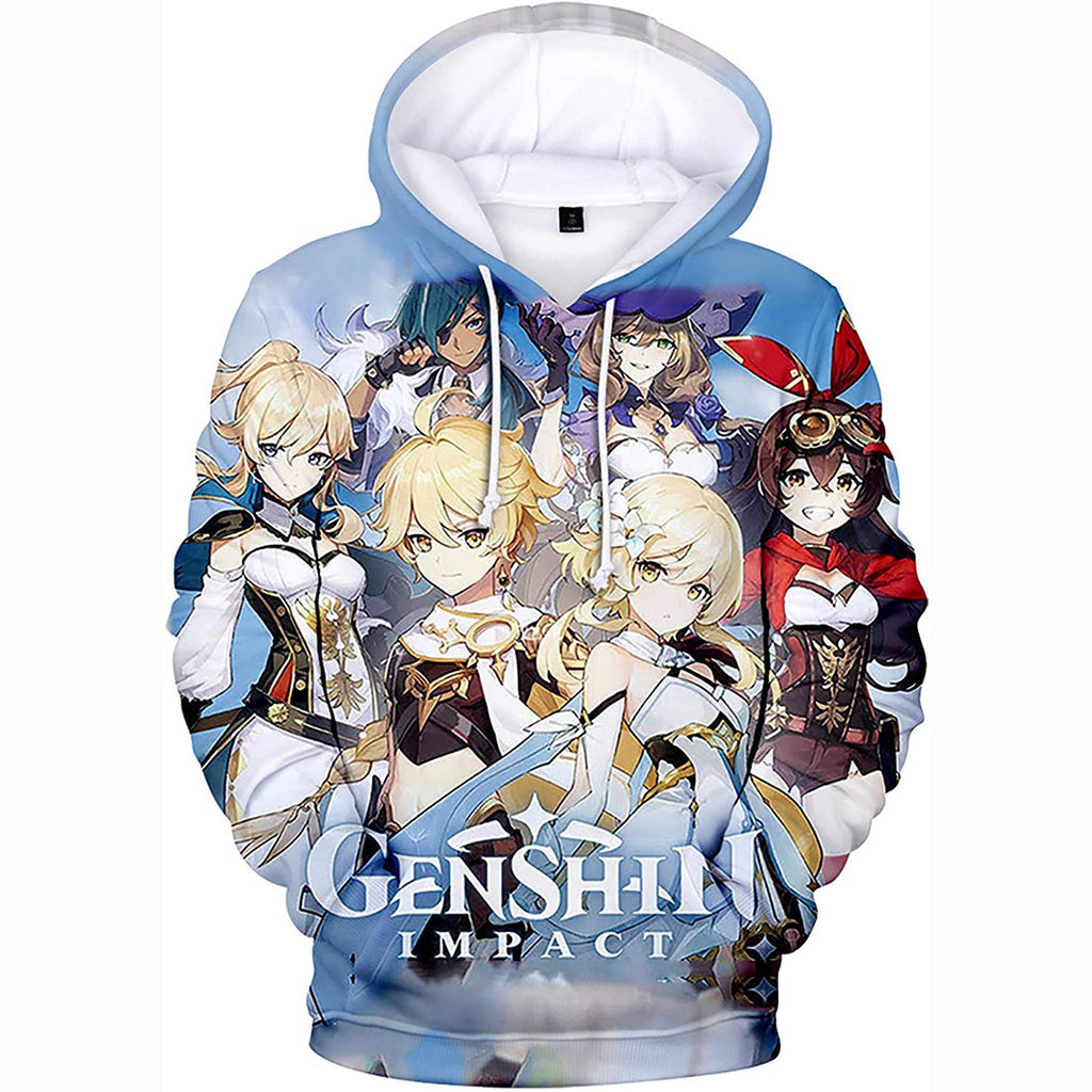 Genshin Impact Hoodies - 3D Game Pullover Hoodie | TopWear