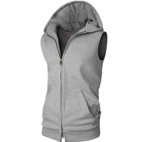 Image of Solid Color Hoodies - Zip Up Black Grey Hoodie