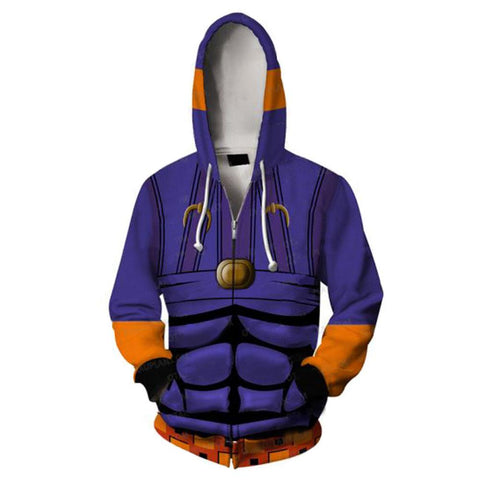 Image of JoJo's Bizarre Adventure Hoodies - Ghirga Narancia Purple Zip Up Hoodie
