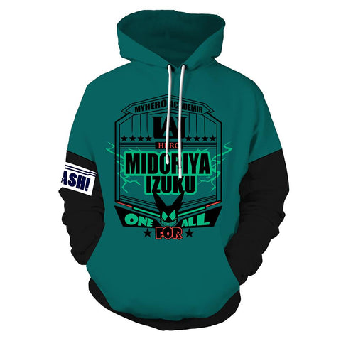 Image of Unisex Izuku Midoriya Printed Hoodies My Hero Academia Pullover 3D Print Jacket Sweatshirt