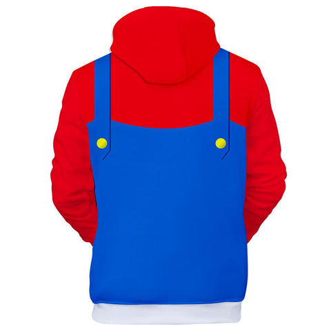 Image of Super Mario Brothers Men's Red Costume Hoodie