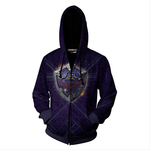 Image of Unisex Hoodies The Legend of Zelda Zip Up 3D Print Jacket