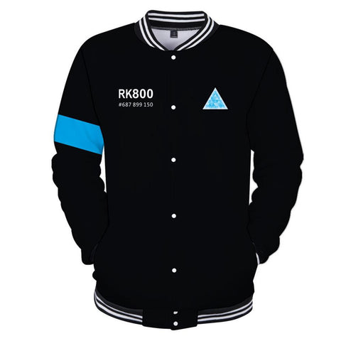 Image of Unisex Jacket Detroit Become Human Kara/RK800 Baseball Uniform Jacket