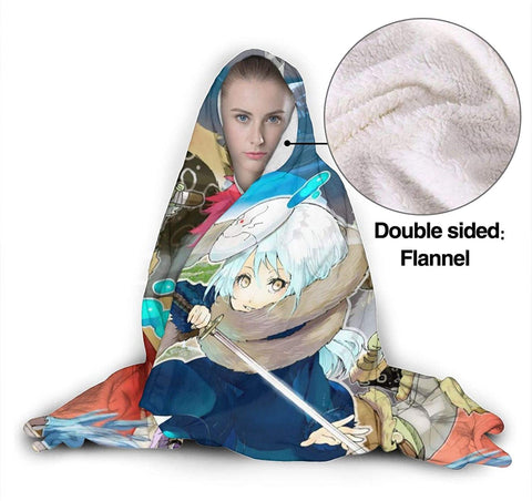 Image of That Time I Got Reincarnated as a Slime Hooded Blanket - Flannel Hooded Cloak