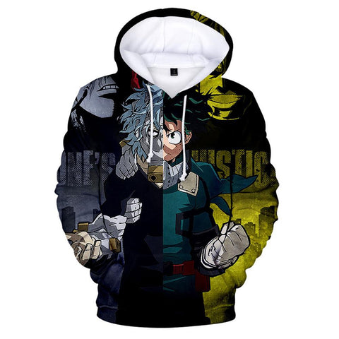 Image of Unisex My Hero Academia Hoodies Izuku Midoriya Shigaraki Tomura Printed Pullover Jacket Sweatshirt