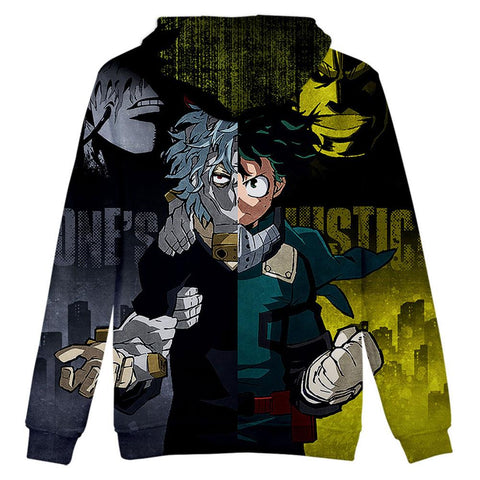 Image of Unisex My Hero Academia Hoodies Izuku Midoriya Shigaraki Tomura Printed Pullover Jacket Sweatshirt