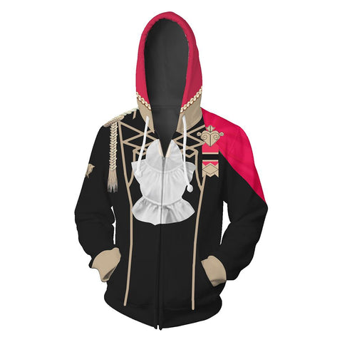 Image of Unisex BLACK EAGLE Hoodies Fire Emblem: Three Houses Zip Up 3D Print Hoodies