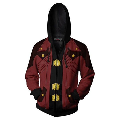 Image of Unisex Devil May Cry Dante Cosplay Zip Up Hoodie Jacket