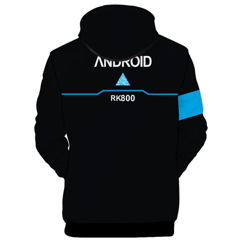Image of Unisex Connor RK800 Hoodies——Detroit Become Human Pullover 3D Print Hoodies