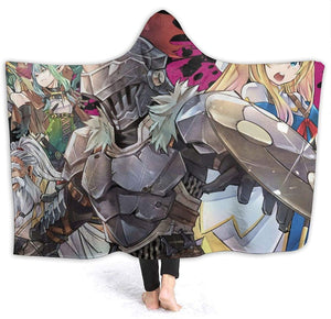 Anime Goblin Slayer Flannel Hooded Blanket Cloak