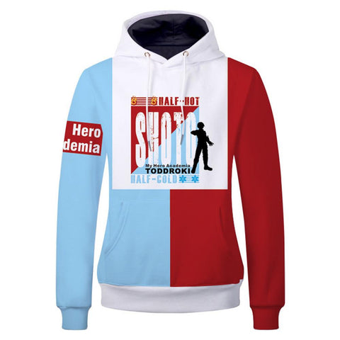 Image of Boku No Hero My Hero Academia Todoroki Shoto Hoodies Pullover Costume Sweatshirt Jacket Unisex