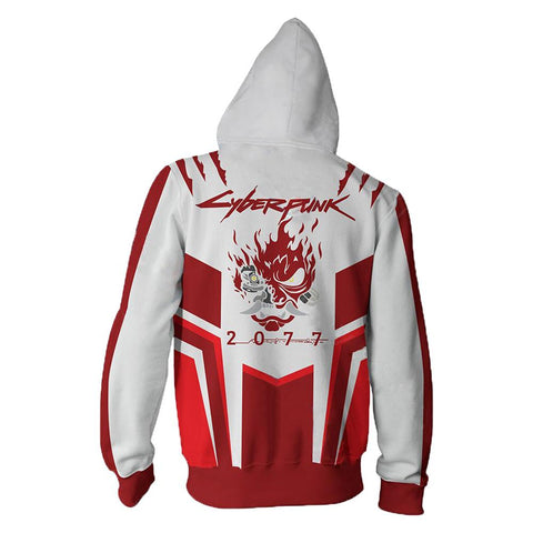 Image of Unisex Game Cyberpunk 2077 Zip Up 3D Print Hoodies