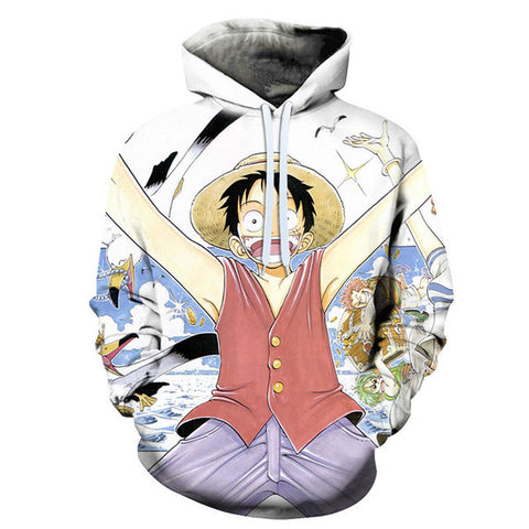 Image of One Piece 3D Print Pullovers - Anime Sweatshirts Hoodies