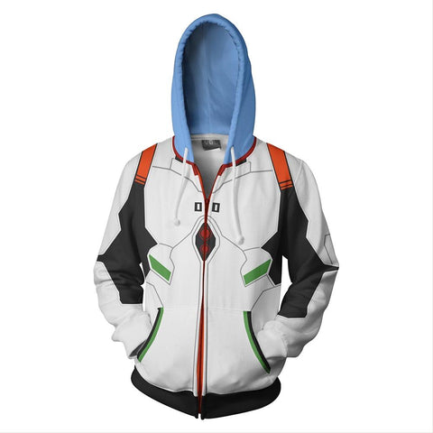 Image of Unisex Ayanami Rei Hoodies EVA Zip Up 3D Print Jacket