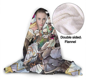 Anime Goblin Slayer Flannel Hooded Blanket Cloak