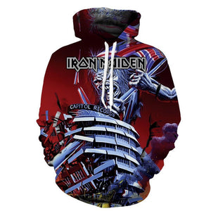 Fashion Iron Maiden Funny 3D Print Casual Hoodie Pullover Sweatshirt