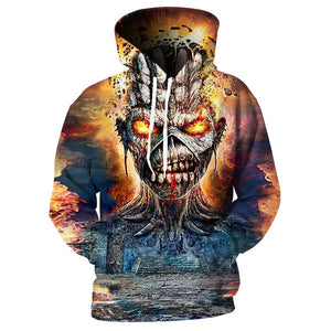 Hoodie 3D Iron Maiden Pullover Hoody Sweatshirt Top Streetwear
