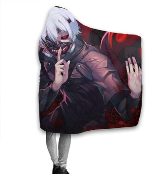 Anime Tokyo Ghoul Hooded Blanket - Flannel Hooded Cloak