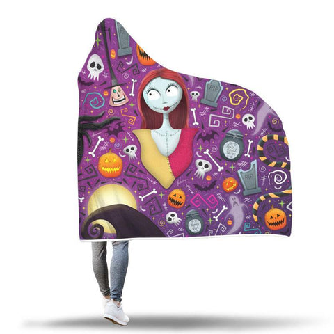 Image of Nightmare Before Christmas Hooded Blankets - Jack and Sally Hooded Blanket