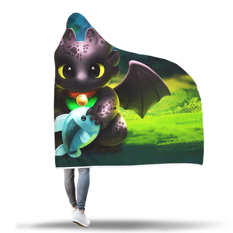 Image of How To Train Your Dragon Hooded Blankets - Toothless How To Train Your Dragon Hooded Blanket