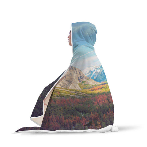 Image of Landscapes Hooded Blanket - Yosemite Valley Half Dome Blanket